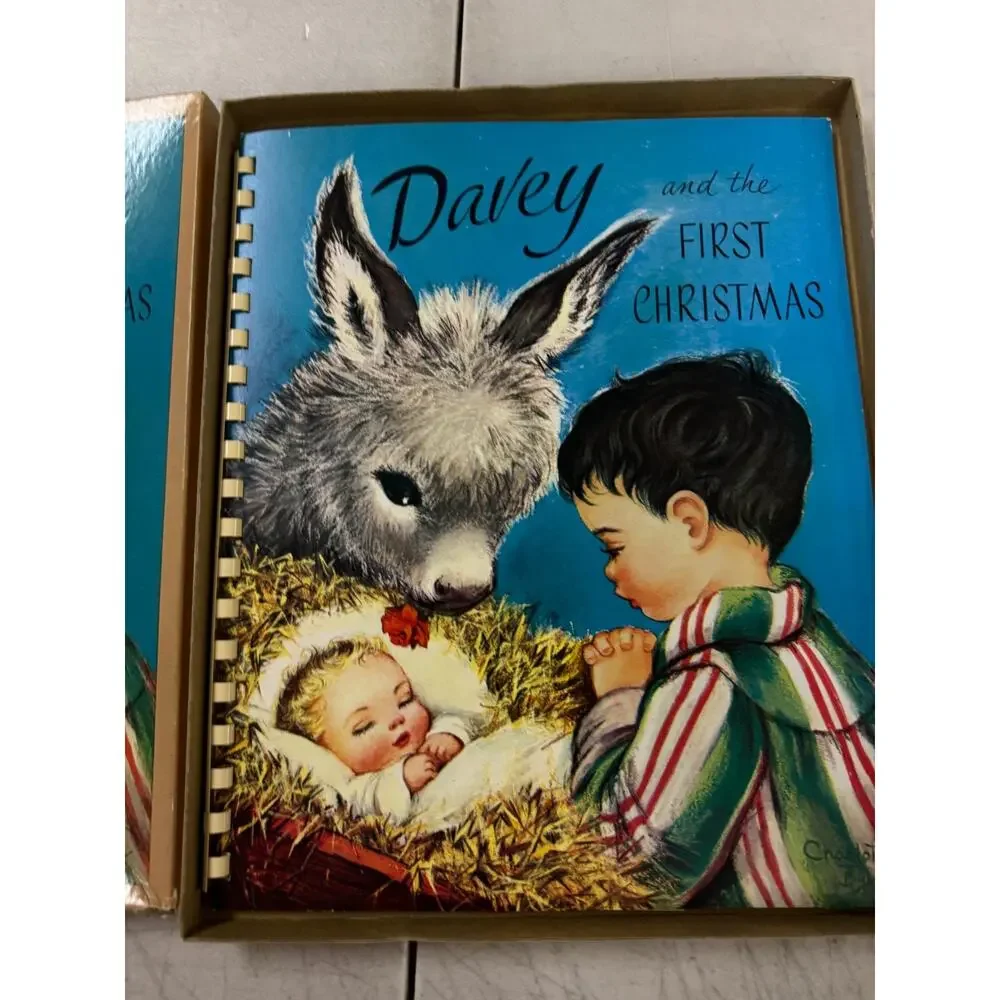 Davey and the First Christmas Beth Vardon Charlot Byj Spiral Book Box Insert Set